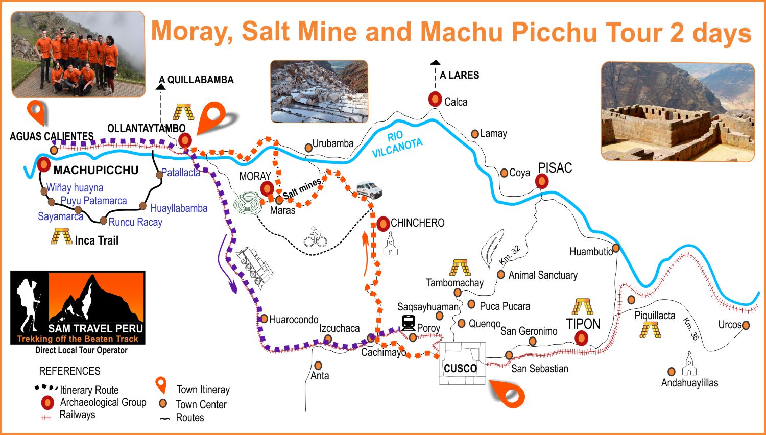 Moray Salt Mine and Machu Picchu Tour 2 days