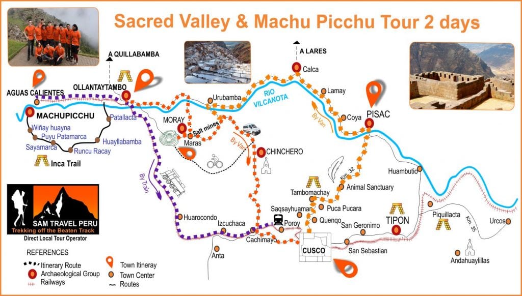 Map sacred valle tours &