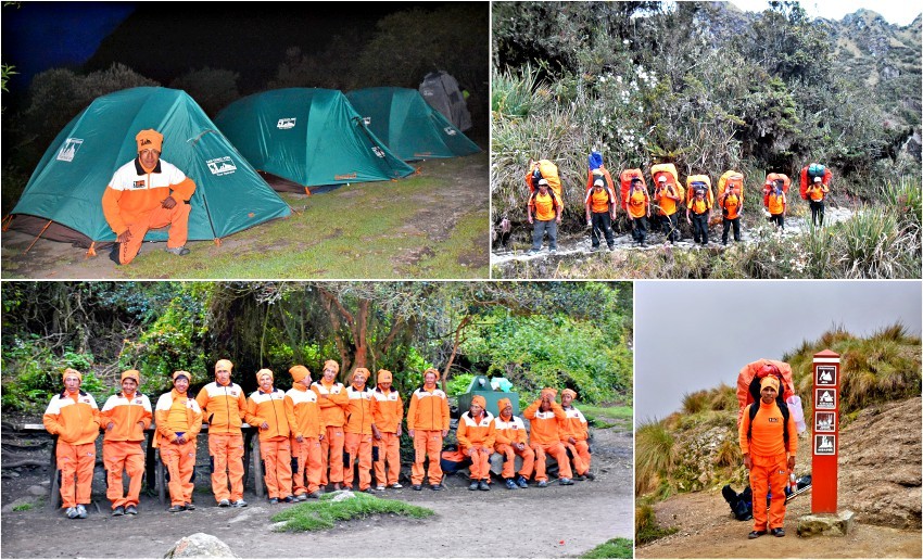  Inca  Trail porters -Sam travel peru