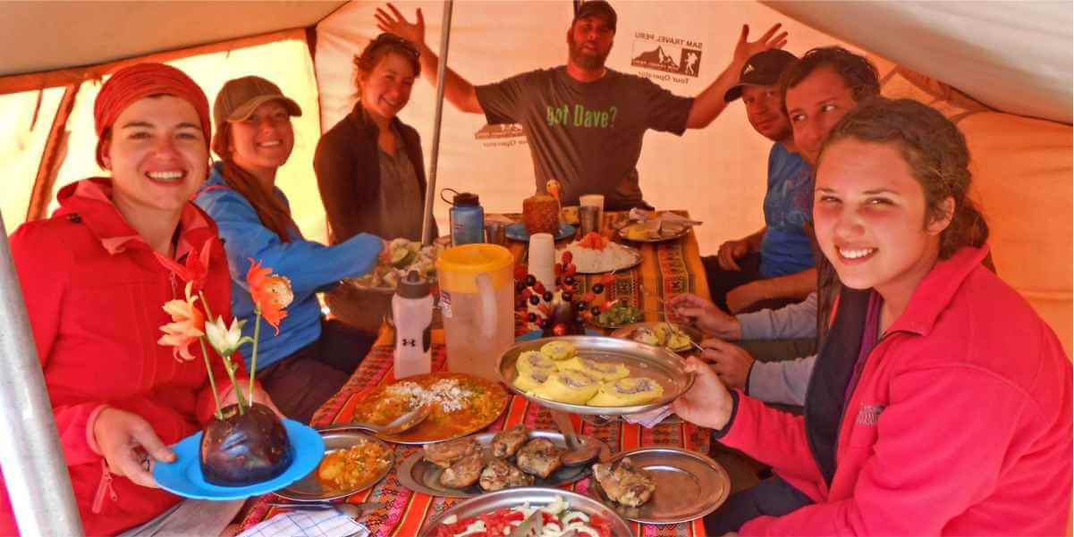 best meals inca trail hike to machupicchu in cusco region day three