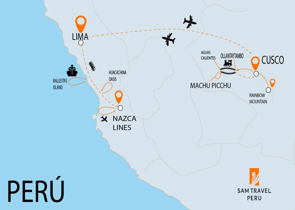lima cusco map