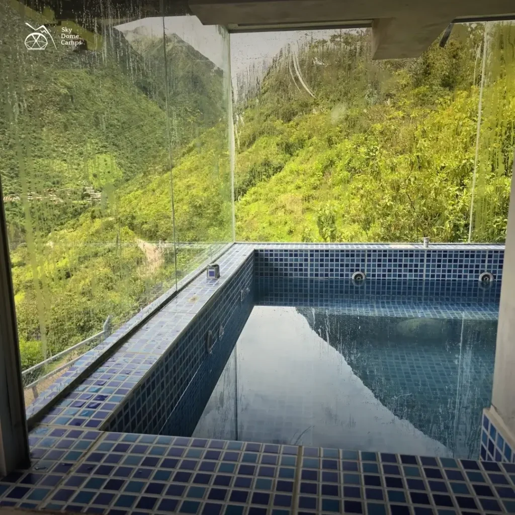 hot tub on the salkantay trekking